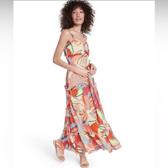 Alexis For Target Groovy Floral Print Maxi Dress - Picture 5 of 6